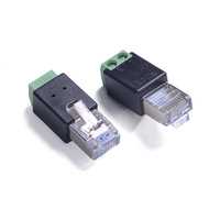 Extensor Ethernet RJ45 a RS485, Conector RJ45 a 2 Pines de Tornillo, Adaptador de Red para DVR Digital CCTV