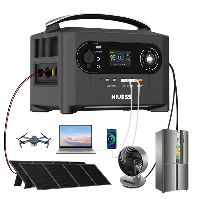 Outdoor Portable Energy Storage Power Station 700W 1000W 2000W 5000W Kraftwerk Solar Generator 2000w 1200w Power Station
