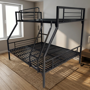 Cama litera doble industrial moderna con estructura de acero Kim Loi, opciones multicolor para dormitorios y habitaciones - Product Image 2