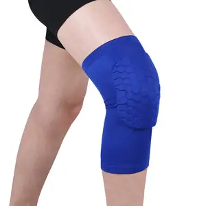 Personalizado panal de fútbol pierna Correa Brace soporte almohadillas pantorrilla manga de compresión fútbol espinilleras rodilleras