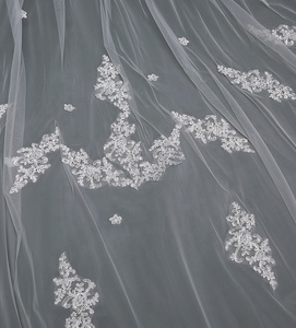 <span class=keywords><strong>Voile</strong></span> de Mariée Long en Tulle, Dentelle, Dernière Nouveauté, Vente Chaude en Gros - Product Image 3