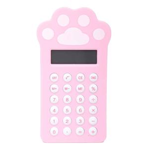 Calculatrice portable créative et mignonne pour étudiants en finance, design patte de chat et carotte - Product Image 2