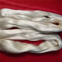 Fil de soie 100% naturel 20/22d 3A 4A 5A 6A, couleur naturelle jaune clair brillant, pour tissage et tricotage