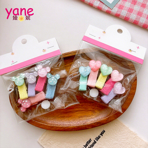 Star BB Haars pange Set Bonbon farbene, mit Stoff überzogene Haars pangen für Kinder Kunden spezifische Verpackung aus Metall Kunststoff-Direkter Hersteller - Product Image 2