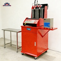 Máquina de Limpieza de Inyectores de Combustible para Motor Automotriz, Ultrasónica con Calentamiento, Herramienta de Prueba para 4 Cilindros, 220-240V, para Taller de Reparación Automotriz