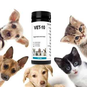 Bandelettes de test urinaire pour animaux de compagnie Vet-10, 100 bandelettes pour analyse d'urine canine, bandelettes réactives - Product Image 4
