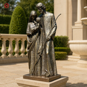 Statue personnalisée de la Sainte <span class=keywords><strong>Famille</strong></span> en bronze de grande taille pour la décoration d'églises et de jardins - Product Image 4