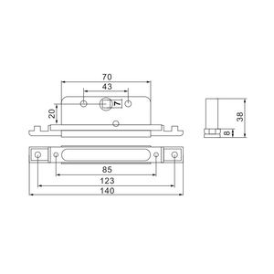 มือจับประตูปกปิดได้ทันสมัยสำหรับประตูอะลูมิเนียมพับได้สองทบตัวล็อค FZD001-5ขับรถสำหรับเกาหลีมาเลเซียสิงคโปร์ - Product Image 5
