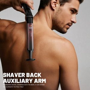 เครื่องโกนขนไฟฟ้าอเนกประสงค์ 5 in 1 สำหรับผู้ชาย พร้อมที่โกนหลังแบบยืดได้ กันน้ำ ไร้สาย พร้อมจอ LED - Product Image 5