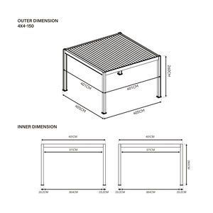Parasol de jardin/balcon autoportant de haute qualité, écologique, résistant au vent et à l'eau, motorisé ou manuel - Product Image 6