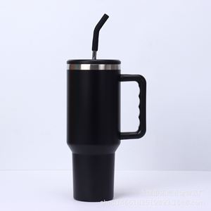 Travel Car H3.0 <b>Handle</b> Mug <b>40oz</b> Double Wall Insulated <b>Tumbler</b> Lid Straw Anti-Slip OEM Custom Color - Product Image 1