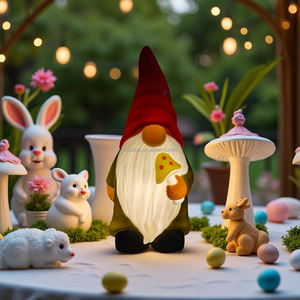 Spring Green Garden Gnome Figurine Easter Dwarf Decorations - Product Image 3