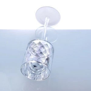 Candelabros de Vidrio Decorativos con Calcomanías Plateadas al por Mayor, Portavelas de Cristal <span class=keywords><strong>Baratos</strong></span> y Frascos de Cristal para Velas para Decoración del Hogar - Product Image 2