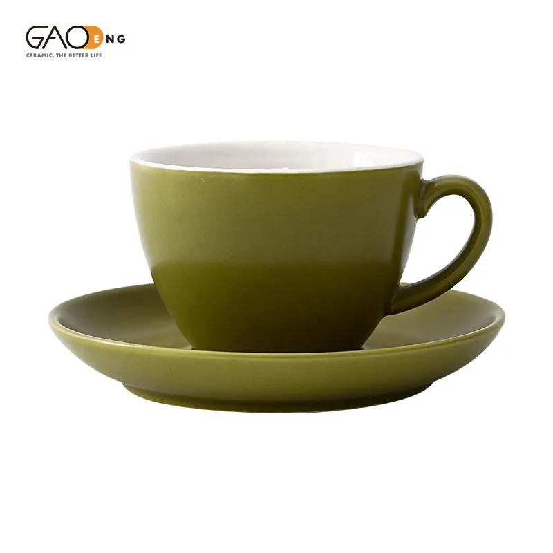 उच्च गुणवत्ता रंगीन कॉफी कप और तश्तरी नई हड्डी चीन, कप के लिए कॉफी और चाय सेट, demitasse कप और saucers