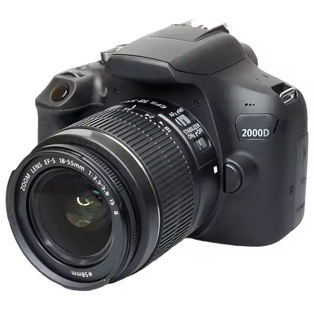 CAN0N 2000D RebeI T7 DSLR Camera Bundle With 18-55mm Lens Built-in Wi-Fi 24.1 MP CMOS Sensor Full HD Videos Camera