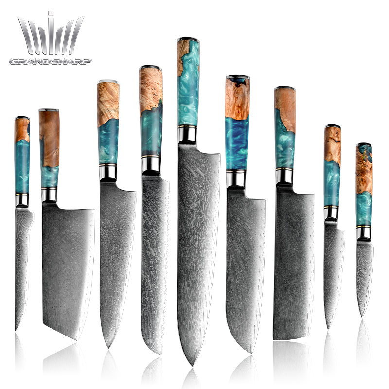 Damascus Steel Knife Chef Kitchen Cooking