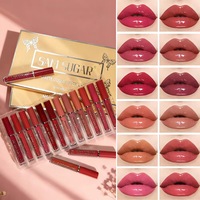 Nouveau produit le plus vendu : Ensemble de gloss à lèvres effet eau, anti-transfert, waterproof, longue tenue, gloss, rouge à lèvres, maquillage