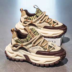 Chaussures de sport décontractées de luxe pour hommes, de haute qualité, à semelle épaisse, pour la course et la marche, rehaussantes - Product Image 6