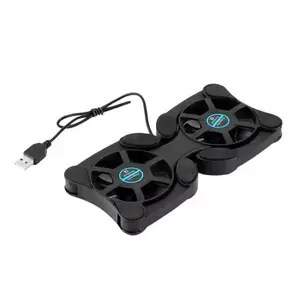 Hot Selling Mini Cpu Cooling Dual Fans Fan Cooler Gaming Notebook Computer Stand Foldable Usb Port Cooling Fan