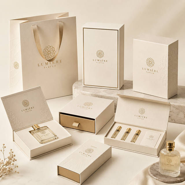 Upgrade Your Product Line with High-Quality Perfume Paper Boxes Bags Sample Kits OEM ODM