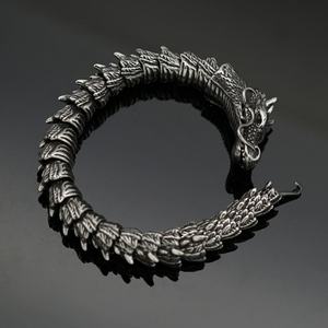 Nueva Pulsera de Dragón Masculina, Estilo Retro Imponente, Tendencia Masculina, Pulsera de Quilla, Estilo Frío y Sofisticado, Pulsera de Cabeza de Serpiente con Estilo Nacional - Product Image 5