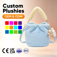 Sac à dos en peluche mignon de style dessin animé avec décoration de poupée pour usage domestique, taille personnalisée