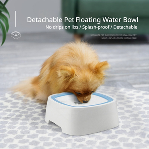 Bol d'eau anti-éclaboussures 1,5 L pour animaux de compagnie, avec disque flottant, abreuvoir pour chien sans déversement, abreuvoir pour chat, distributeur d'eau à alimentation lente pour animaux qui buivent de manière désordonnée - Product Image 3