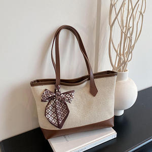 Fashion Women's <b>Tote</b> <b>Bags</b> <b>Large</b>-capacity Cross-border Handbag 2026 New Style Simple Patchwork Shoulder <b>Bag</b> Designer <b>Canvas</b> <b>bags</b> - Product Image 3