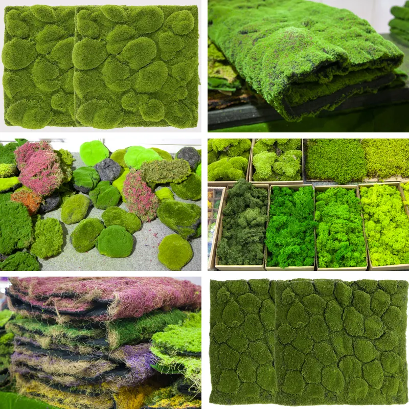 Tappetino di muschio artificiale tappeto erboso sintetico paesaggio stuoie di erba 3D muschio parete di erba per la decorazione muschio tappeto tappeto stuoie all'ingrosso