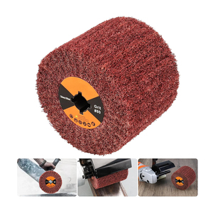 Roue à lamelles abrasive en nylon non tissé, <span class=keywords><strong>brosse</strong></span> à lamelles, roue de polissage et de meulage - Product Image 2