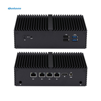 Qotom OEM Thin Client 4 ports Ethernet Mini PC de bureau Routage logiciel Pare-feu Ordinateur Linux Pfsense J6412 Quad Core Lte Mini PC