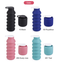 Botella de Agua Plegable de Silicona para Deportes al Aire Libre, Viajes, Gimnasio, con Logotipo Personalizado y Entrega Rápida