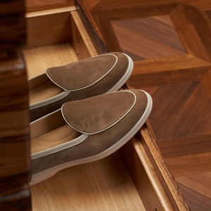 Zapatos de conducción de cuero genuino de primera calidad para hombres, mocasines de gamuza sin cordones ultrasuaves, zapatos casuales británicos de estilo antiguo - Product Image 6