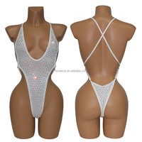 Bikini de plage en tissu de luxe pour femmes en gros, bikini sexy avec strass, bikini en cristal