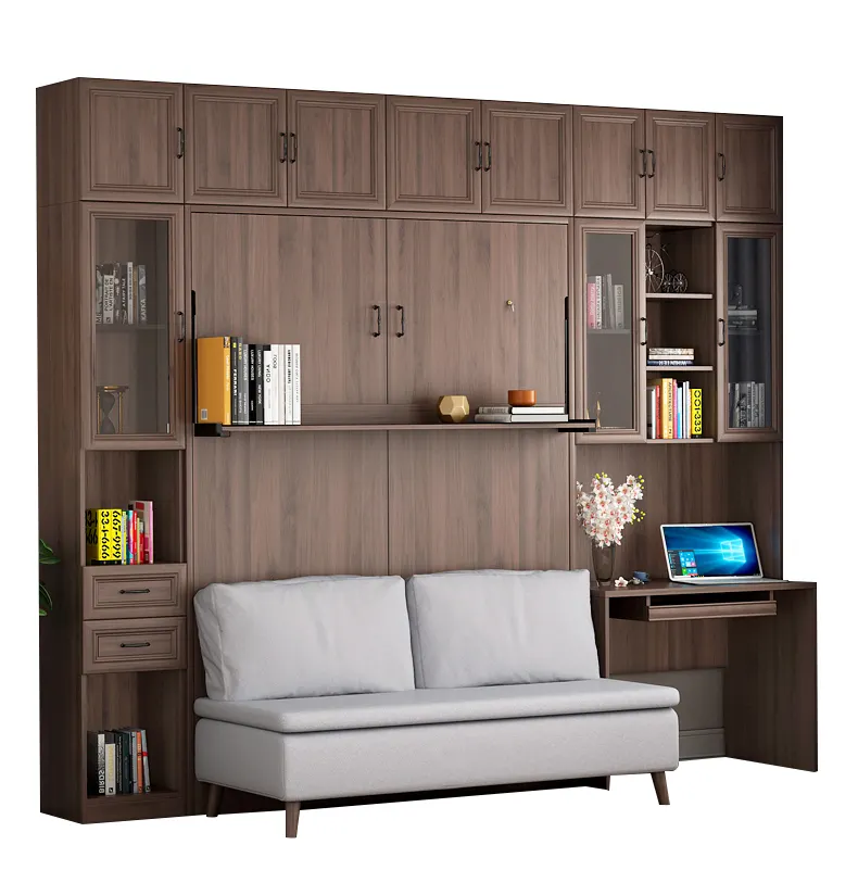 Lequan Space saving small bedroom furniture hidden wall bed murphy bed with sofa