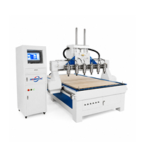 Máquina Router CNC Multifunción Jinan Mosencnc 1325 de 8 Cabezas y 8 Ejes Rotatorios |   Grabador de madera de gran formato para producción en masa