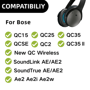 <span class=keywords><strong>Casque</strong></span> <span class=keywords><strong>audio</strong></span> privé CORBORS QuietComfort 15 Series QC25 QC35 AE2 AE2i AE2w SoundTrue, accessoires, cuir protéiné, doux, confortable - Product Image 2