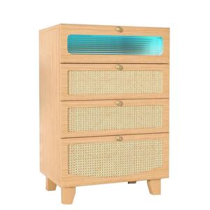 Commode en bois moderne minimaliste, style Wabi-Sabi, meuble de rangement pour salon, maison et maison d'hôtes - Product Image 1