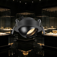 Projecteur LED COB en aluminium moderne et zoomable, CRI 95, dimmable, pour supermarchés, couloirs, hôtels, trottoirs, chemins et œuvres d'art