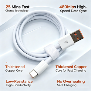 <span class=keywords><strong>สาย</strong></span><span class=keywords><strong>ชาร์จ</strong></span>เร็ว USB เป็น <span class=keywords><strong>Type</strong></span>-<span class=keywords><strong>C</strong></span> รองรับการถ่ายโอนข้อมูล 480Mbps ทนทาน รับน้ำหนักได้ 5 กก. สำหรับ<span class=keywords><strong>ชาร์จ</strong></span>และซิงค์ข้อมูล Android <span class=keywords><strong>iPhone</strong></span> 2-in-1 - Product Image 6