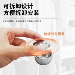 Flange Clothes Rail Support Zinc Alloy 19mm 22mm 25mm Bright Finish <b>Wardrobe</b> Hardware - Product Image 5