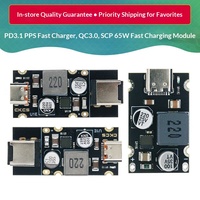 Module de charge rapide PD 65W avec entrée DC 12V-30V, Type-C PD 3.1 PPS QC 3.0 SCP, PCBA abaisseur de tension pour ordinateur portable, téléphone, tablette, charge en voiture