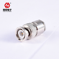 Pince droite mâle CCTV BNC avec connecteurs haute performance de câble RF LMR300 5DFB