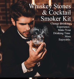 Weibu 2023 sang trọng Cocktail hút thuốc Kit Whiskey khói Kit với ngọn đuốc Whiskey Glass <span class=keywords><strong>ice</strong></span> cubes khác nhau gỗ chip - Product Image 6