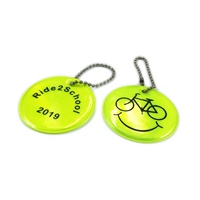 Porte-clés de voiture professionnel en PVC réfléchissant avec anneau porte-clés et réflecteur - Accessoires promotionnels