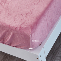 Parure de lit de luxe en velours uni, confortable et chaude, drap-housse, drap plat et taies d'oreiller