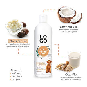 Champús para <span class=keywords><strong>perros</strong></span> de etiqueta privada Desenreda y condiciones con leche de <span class=keywords><strong>avena</strong></span> Aceite de coco y manteca de karité Champú para mascotas para abrigo rizado u ondulado - Product Image 4