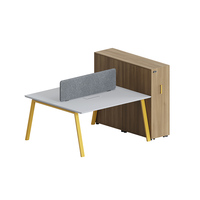 Bureau moderne futuriste Table de travail Bureau en bois populaire pour le personnel Cabines de bureau pour immeuble de bureaux