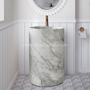 <span class=keywords><strong>Lavabo</strong></span> <span class=keywords><strong>de</strong></span> Pedestal <span class=keywords><strong>de</strong></span> Mármol Blanco Carrara Natural <span class=keywords><strong>de</strong></span> Alta Calidad para Baño <span class=keywords><strong>de</strong></span> Lujo, Personalizado para Hotel, Casa o Villa - Product Image 3