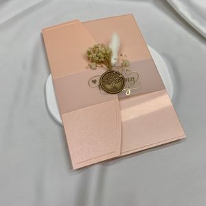 Invitation acrylique <span class=keywords><strong>rose</strong></span> Invitation de mariage invitation unique pour baptême, baby shower, Bar Mitzvah - Product Image 2